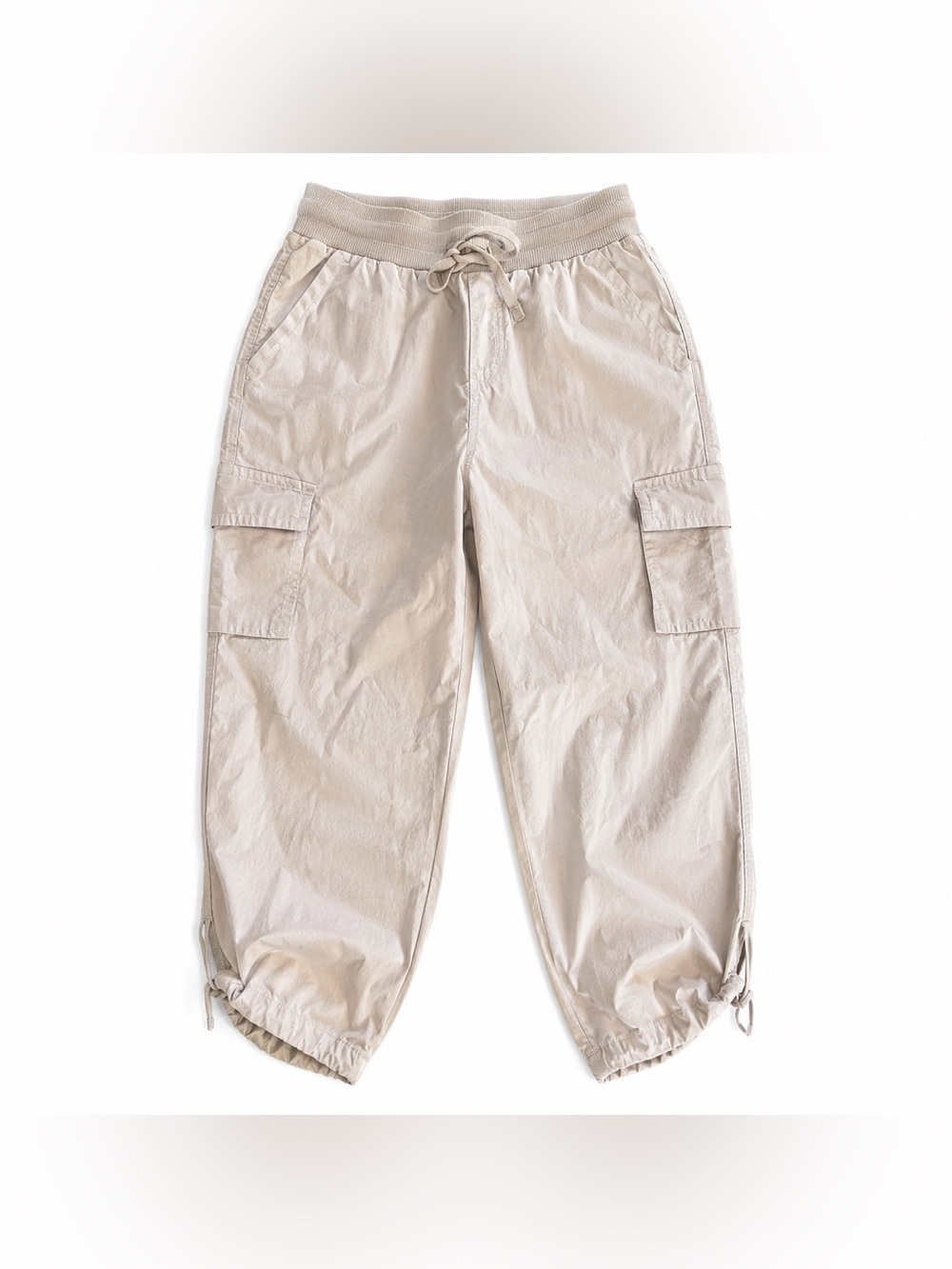 Emily Daniels Beige Cargo Jogger Pants | Size M
